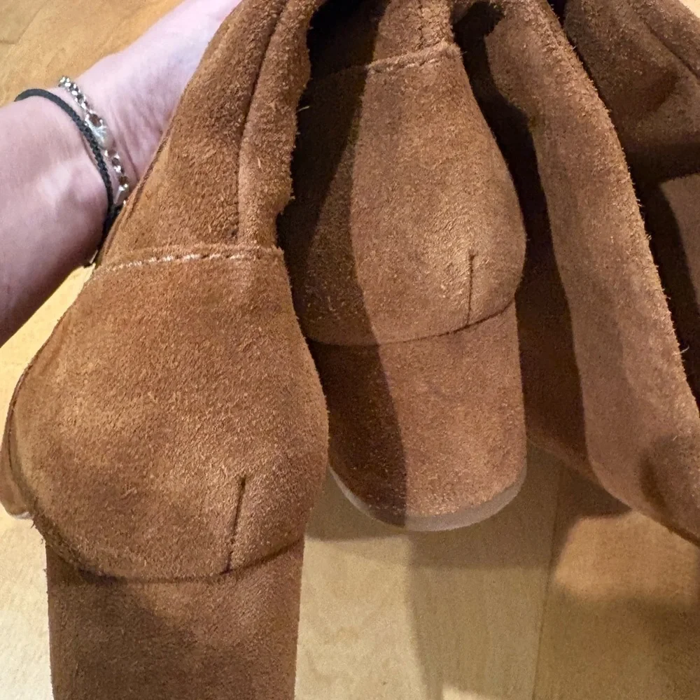 Madewell Women's Over-the-Knee Suede Boots in Chestnut Brown